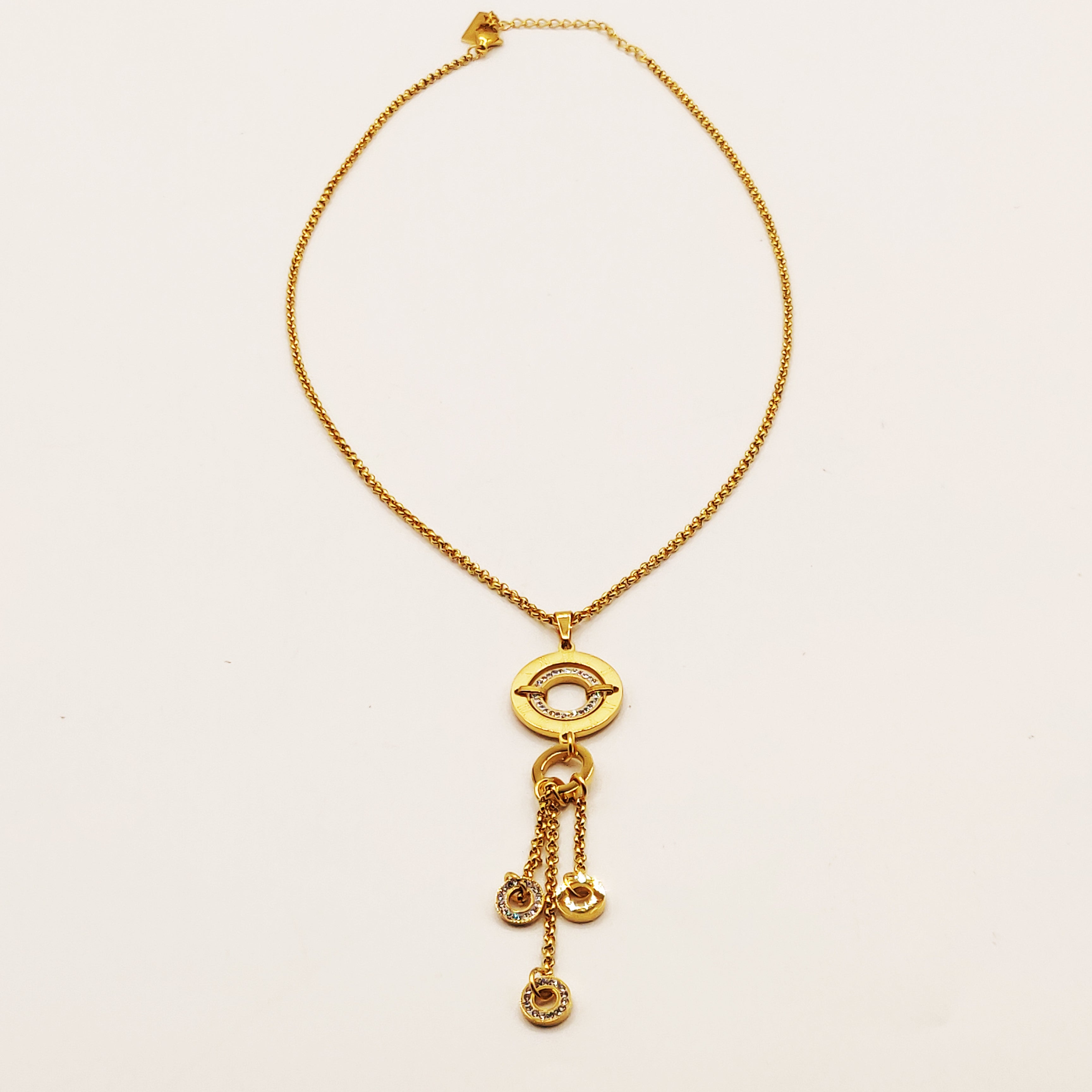 Collier Rafinity Triple Pendentifs Cercles Luxe