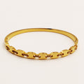 Bracelet Rigide Graines de Café Cristaux Luxe