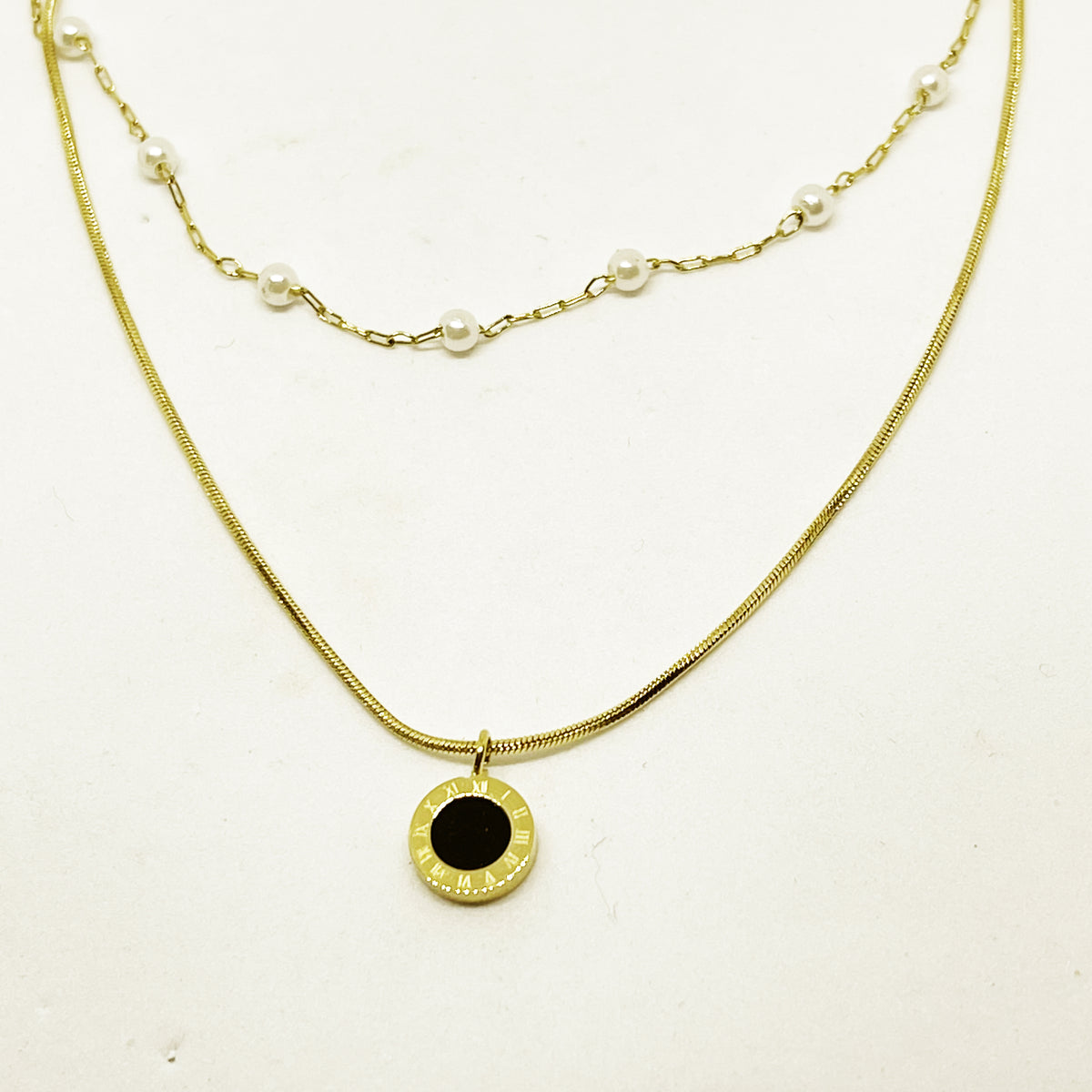 Collier Romain Double Perles