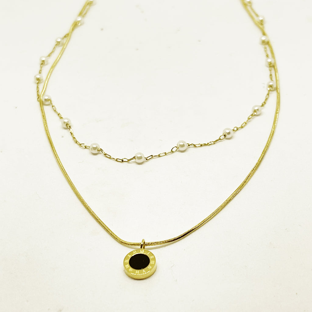 Collier Romain Double Perles