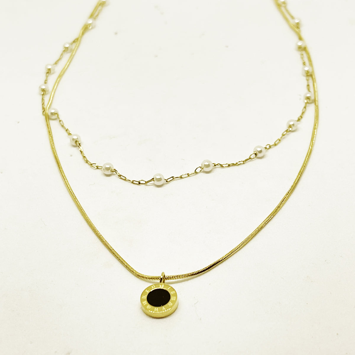 Collier Romain Double Perles