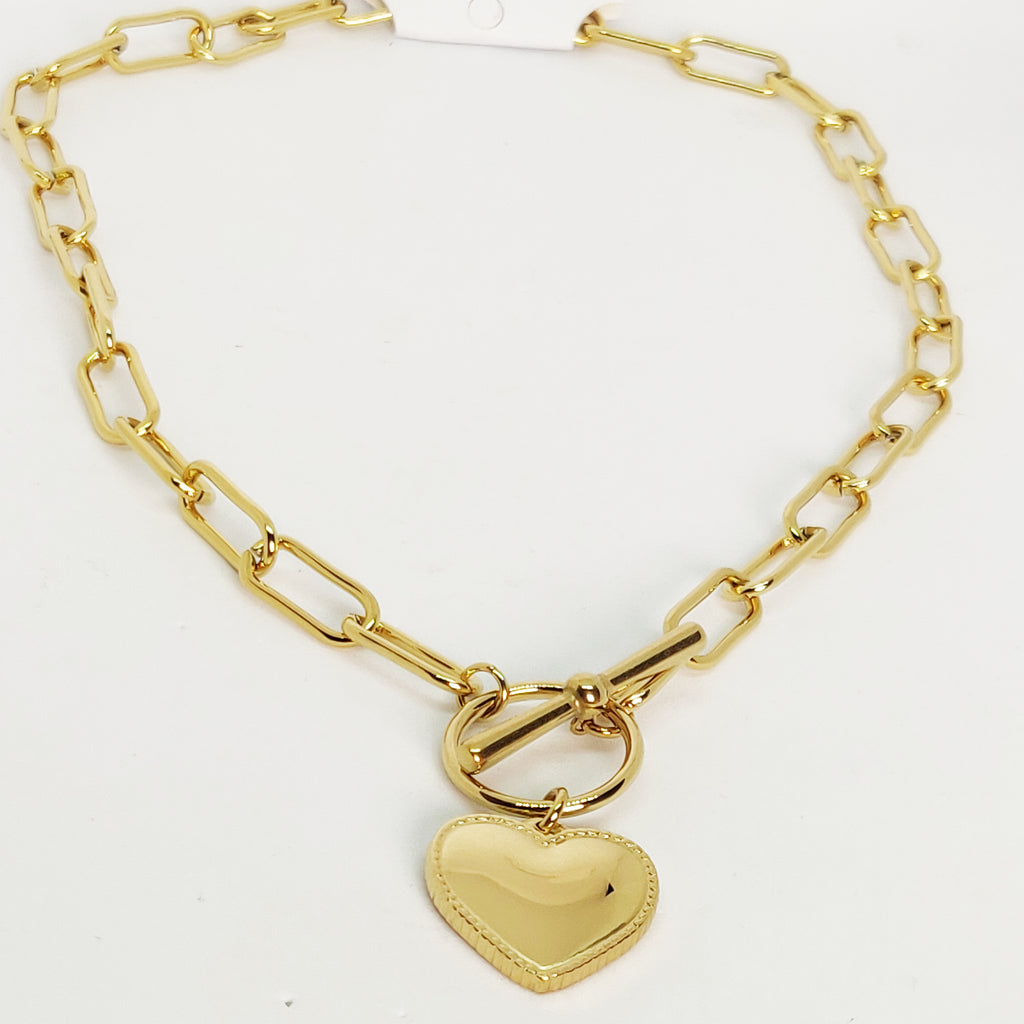 Collier Rond et Coeur