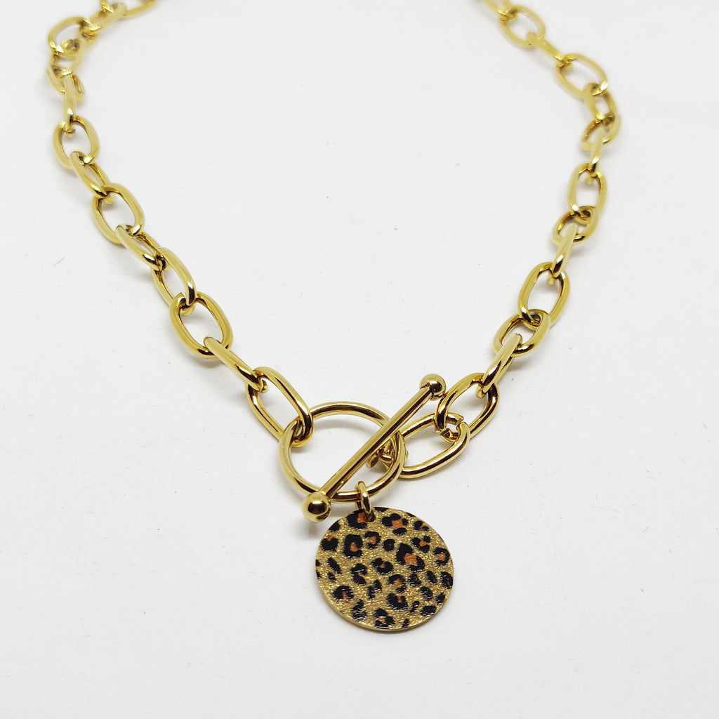 Collier Rond Léopard