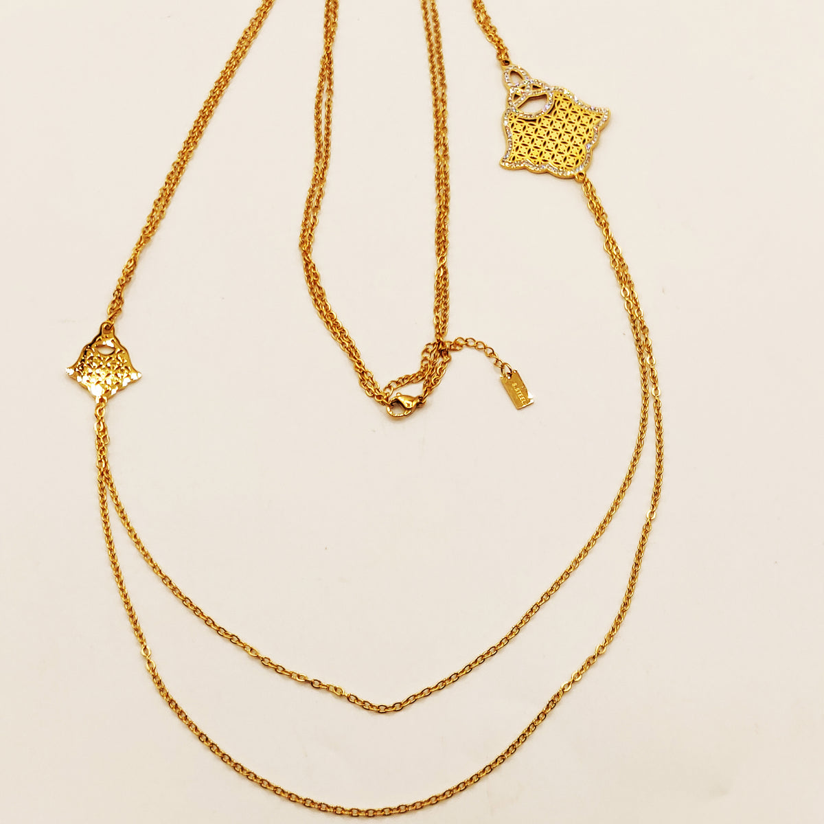 Collier / Sautoir Double Grandes Mains de Fatma Luxe