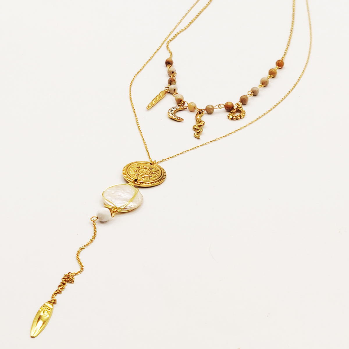 Collier Sautoir Double Somptueux Luxe