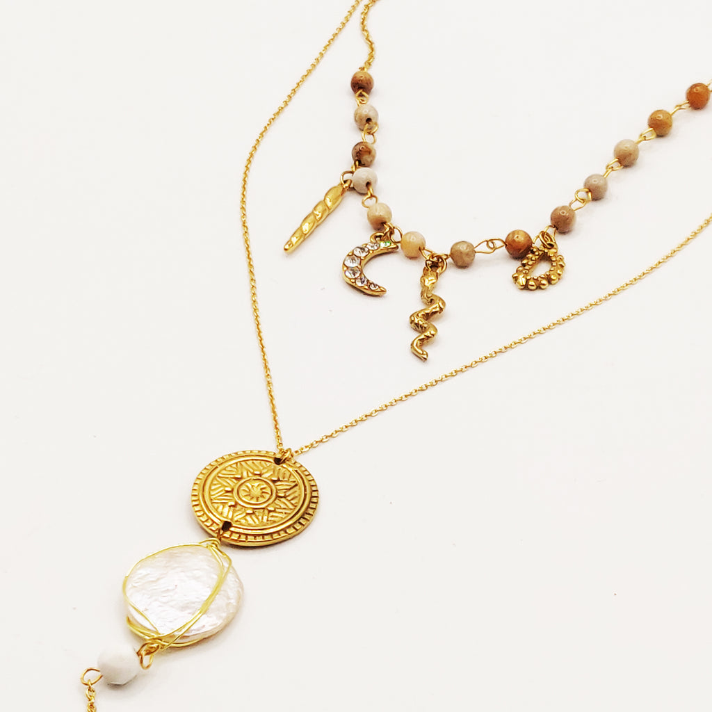 Collier Sautoir Double Somptueux Luxe