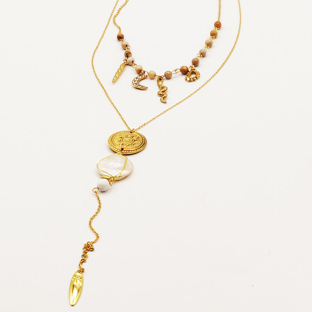 Collier Sautoir Double Somptueux Luxe
