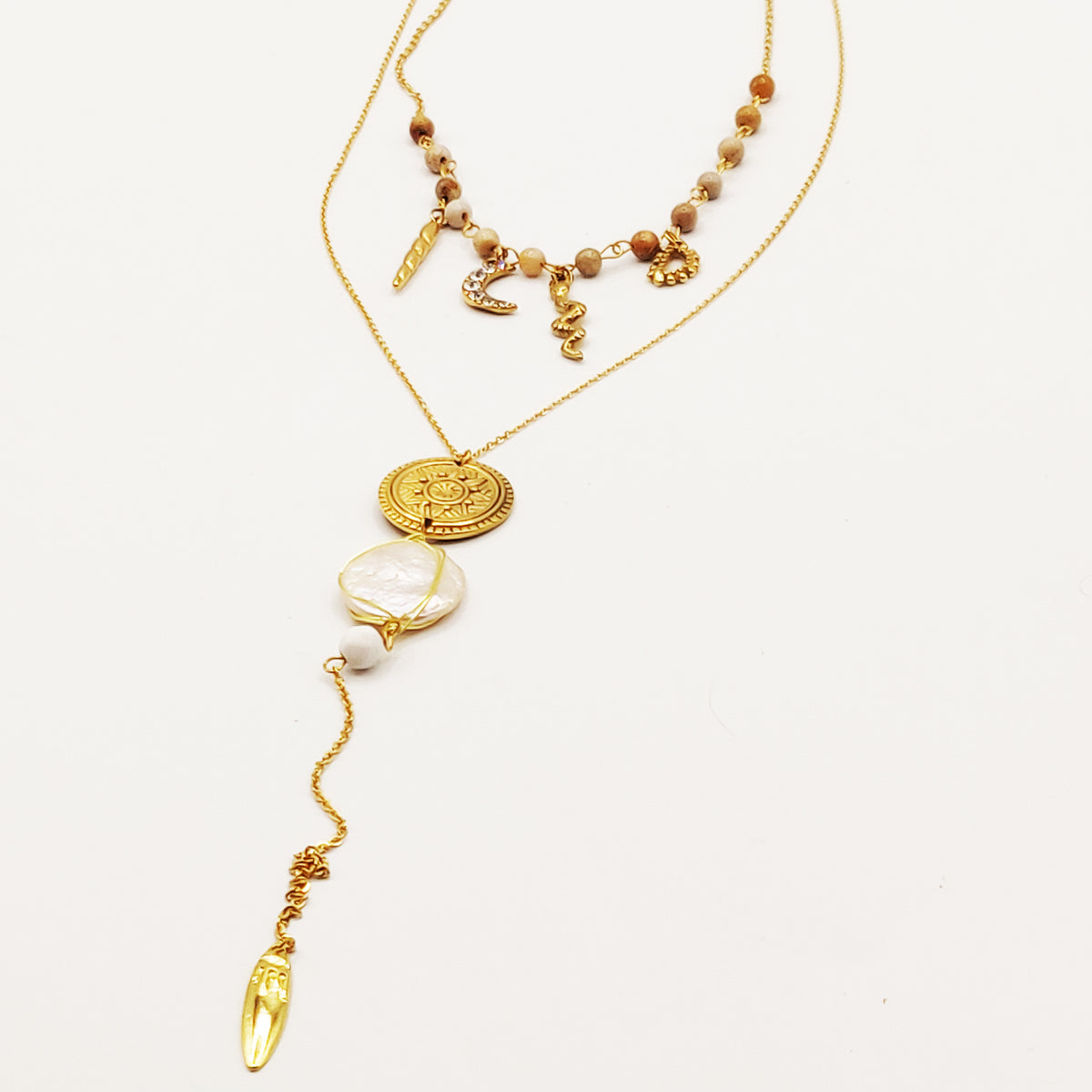 Collier Sautoir Double Somptueux Luxe