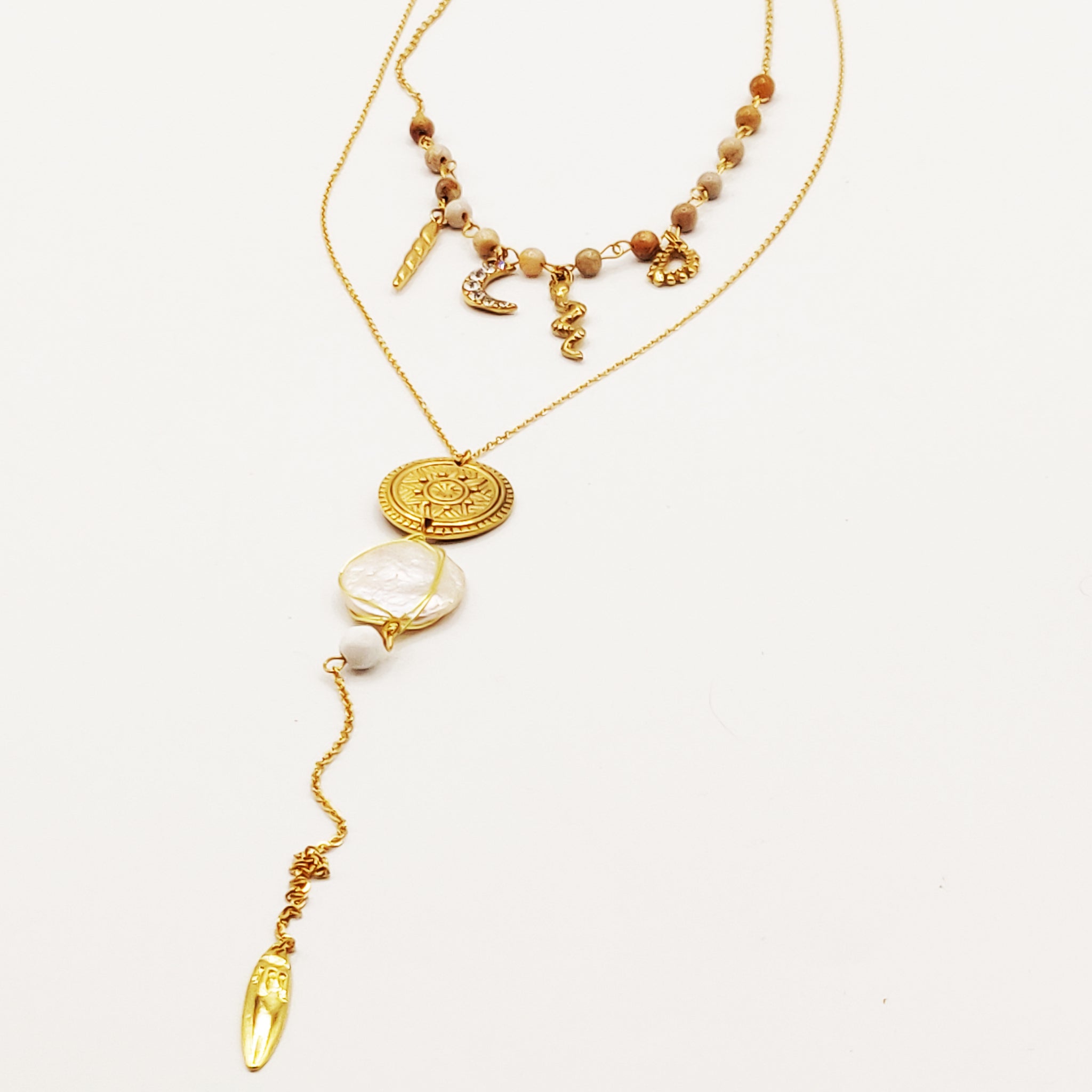 Collier Sautoir Double Somptueux Luxe