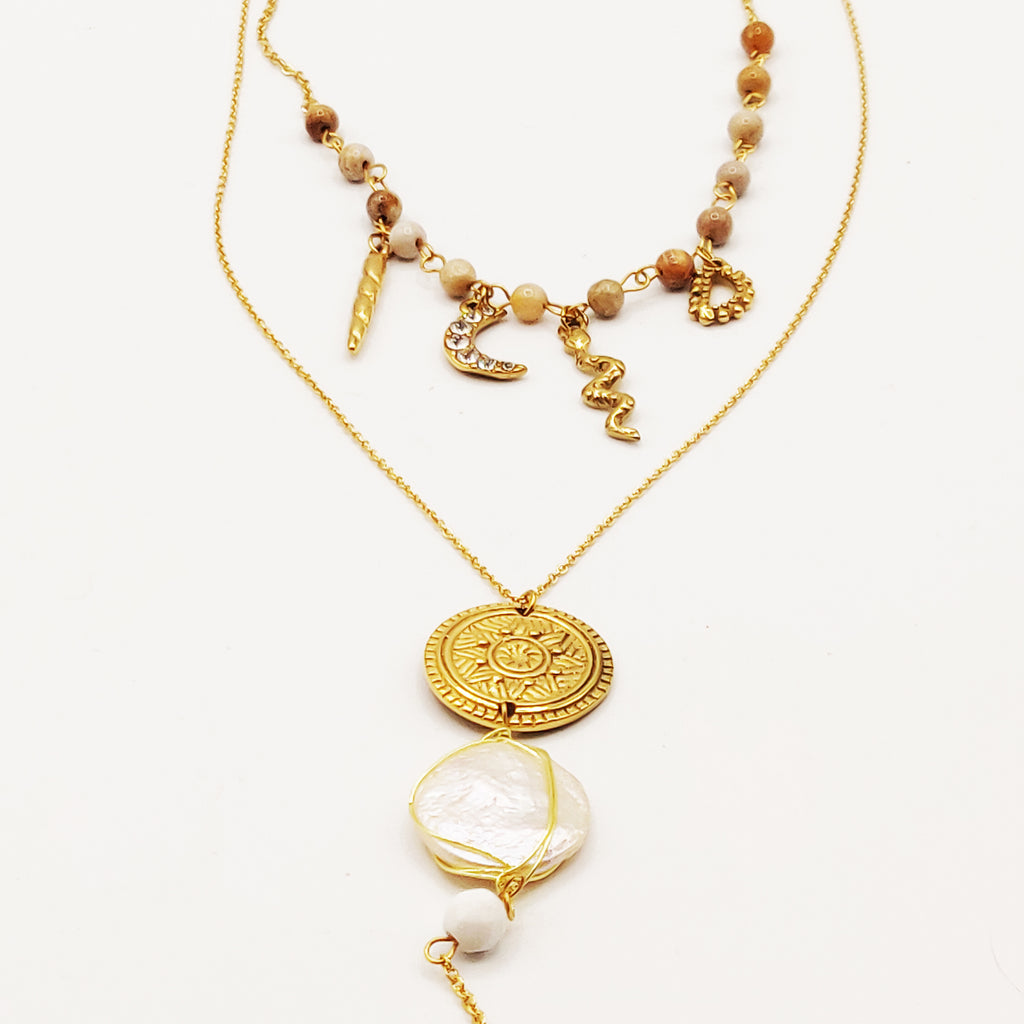 Collier Sautoir Double Somptueux Luxe