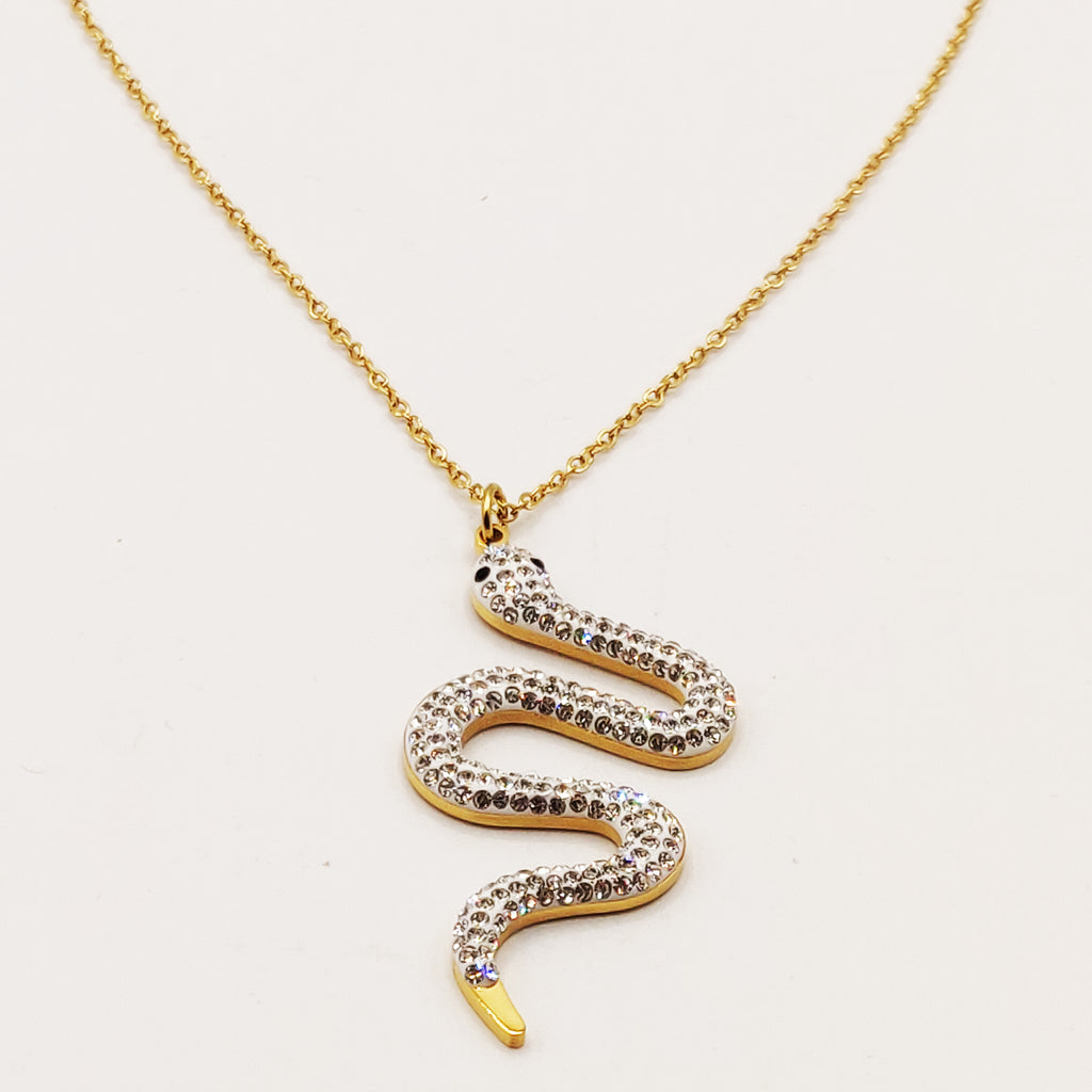 Collier Serpent Cristaux Luxe