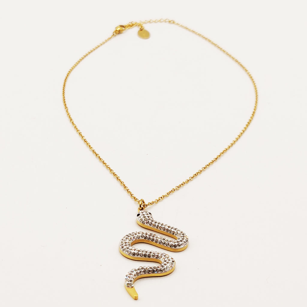 Collier Serpent Cristaux Luxe