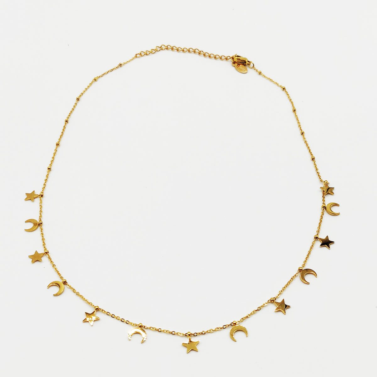 Collier Simple Multi Étoiles et Lunes