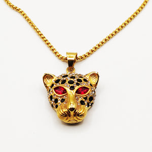 Collier Tête de Tigre Cristaux Luxe