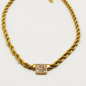 Collier Torsade Multi Lignes Cristaux Luxe