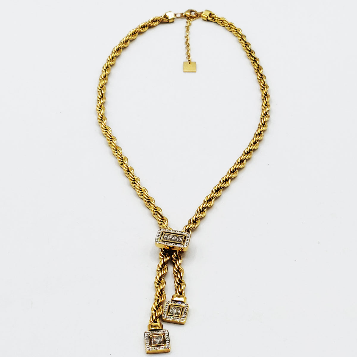 Collier Torsade Multi Lignes Cristaux Transparents Luxe