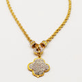 Collier Torsade Multi Lignes Trèfle Cristaux Luxe
