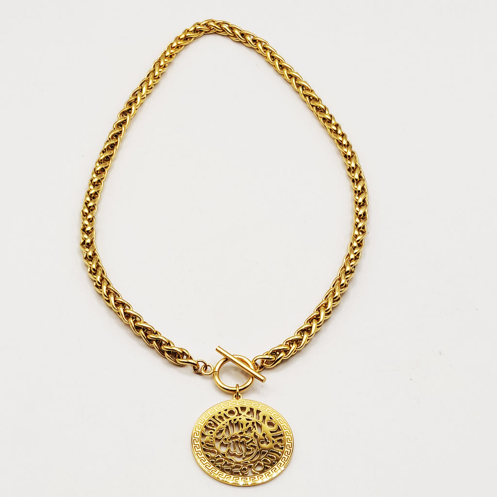 Collier Torsade Pendentif Allah Luxe