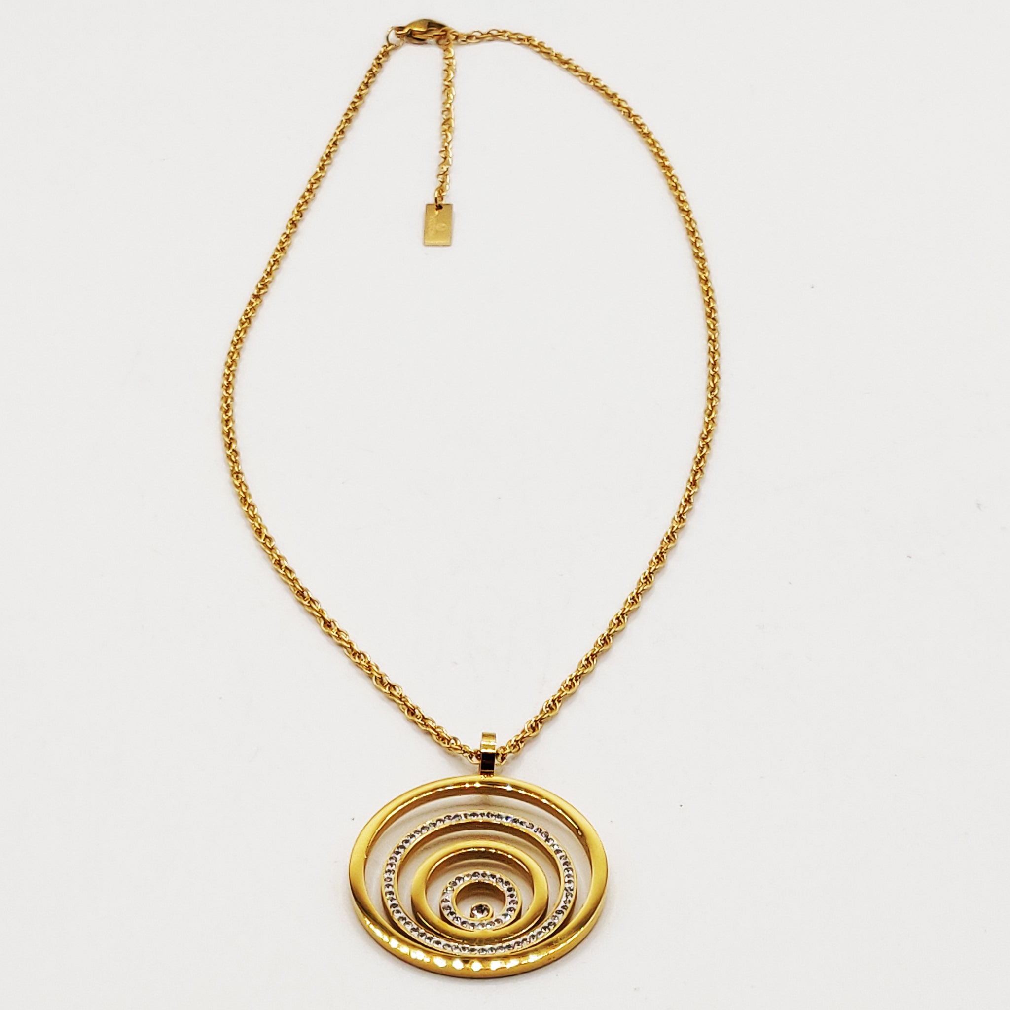 Collier Torsade Pendentif Multi Cercles Luxe