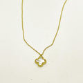 Collier Trèfle Noir et Blanc Nacré