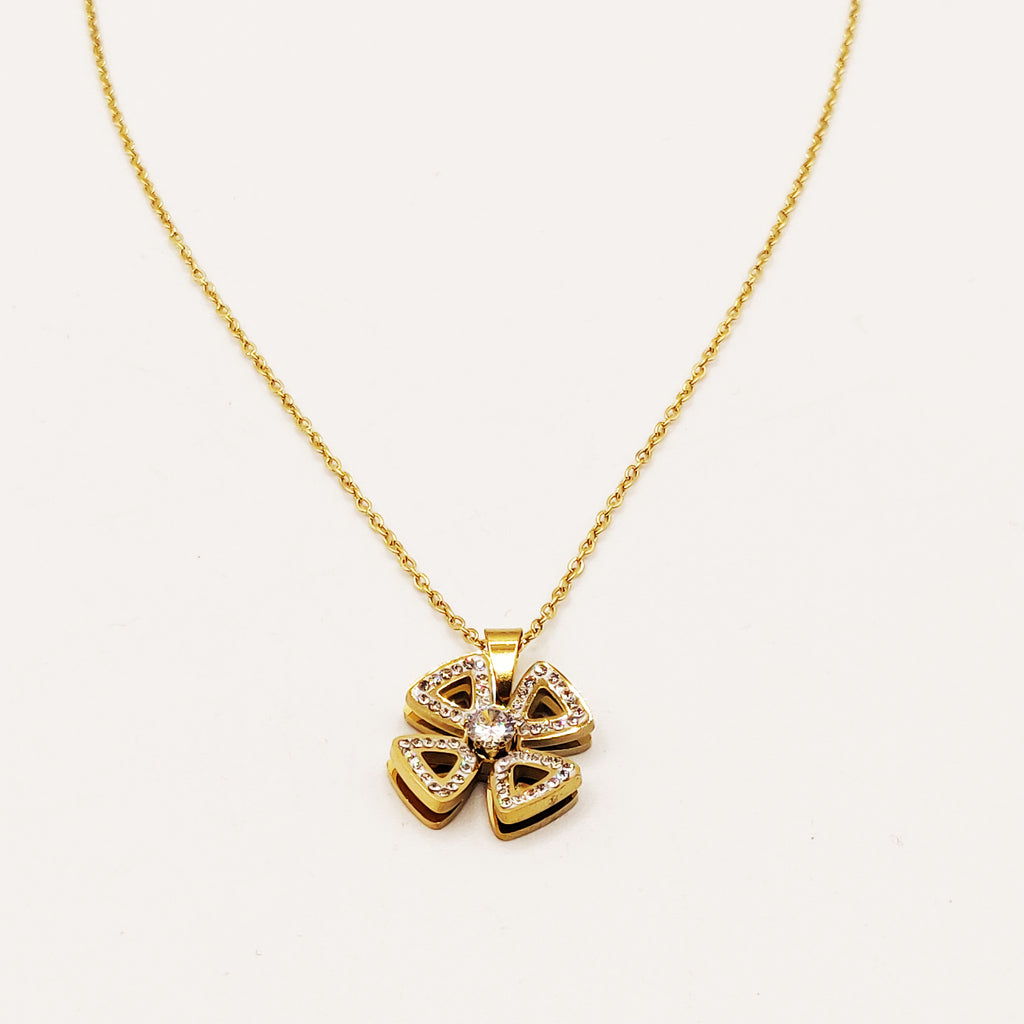 Collier Trèfle Triangles Luxe