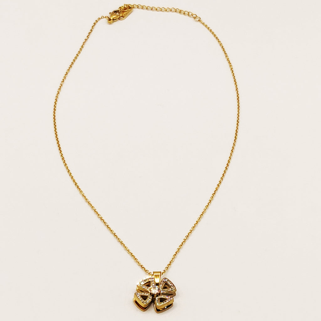 Collier Trèfle Triangles Luxe