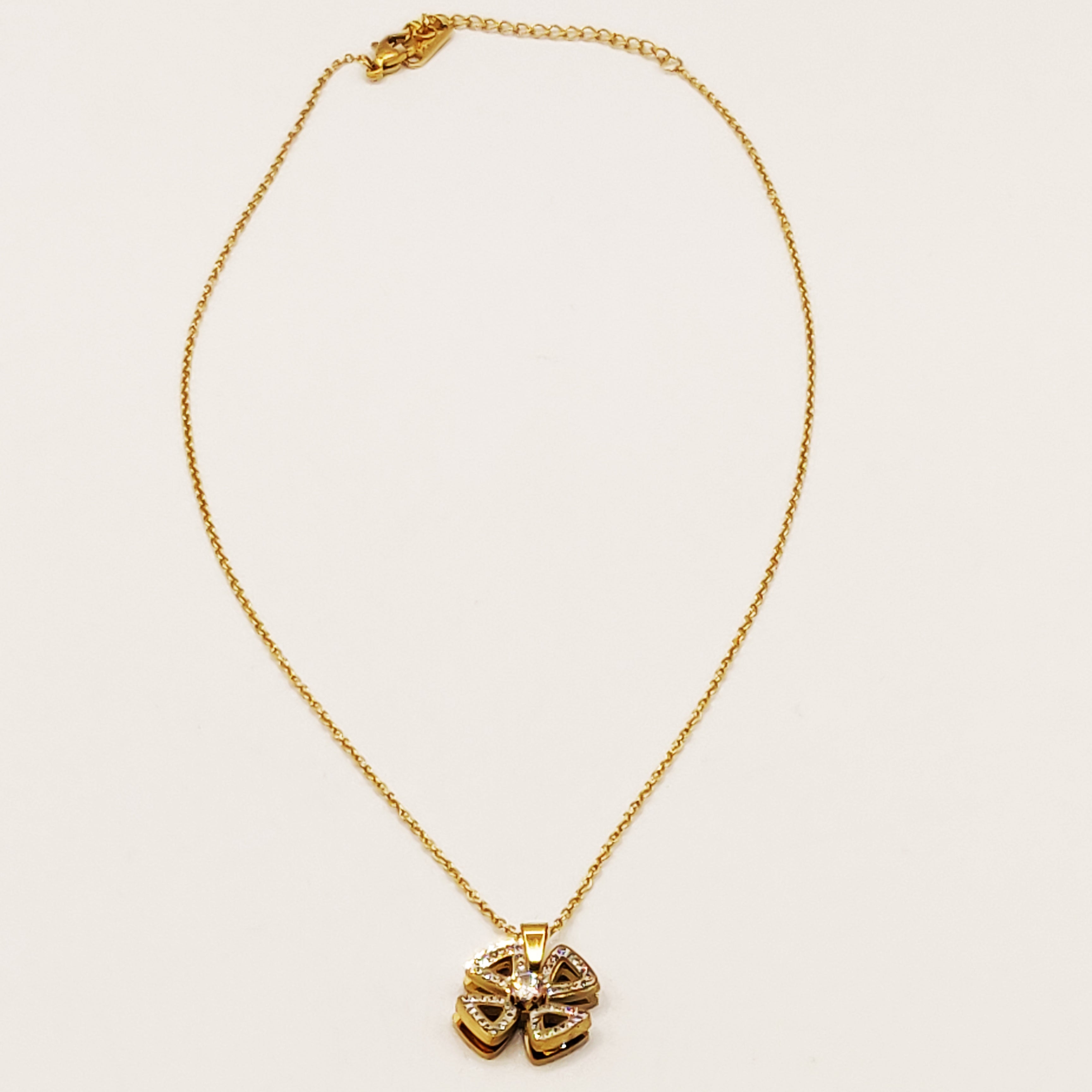Collier Trèfle Triangles Luxe