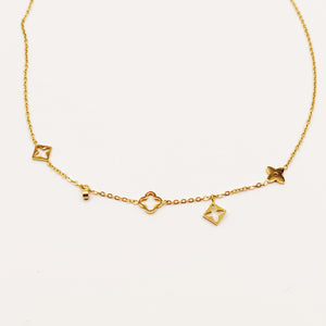 Collier Trèfles et Étoiles Creux Luxe