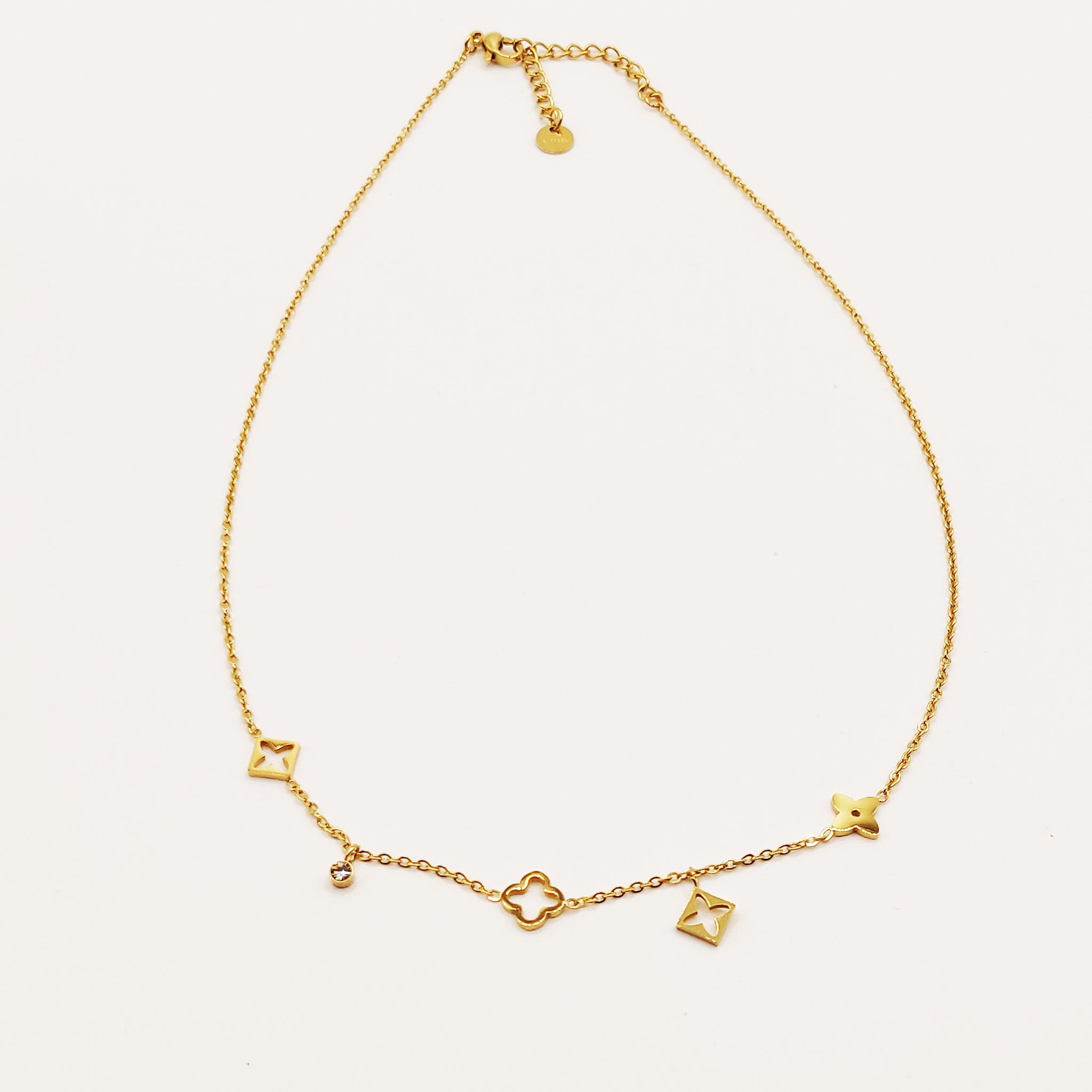 Collier Trèfles et Étoiles Creux Luxe