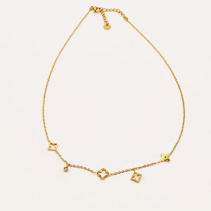Collier Trèfles et Étoiles Creux Luxe