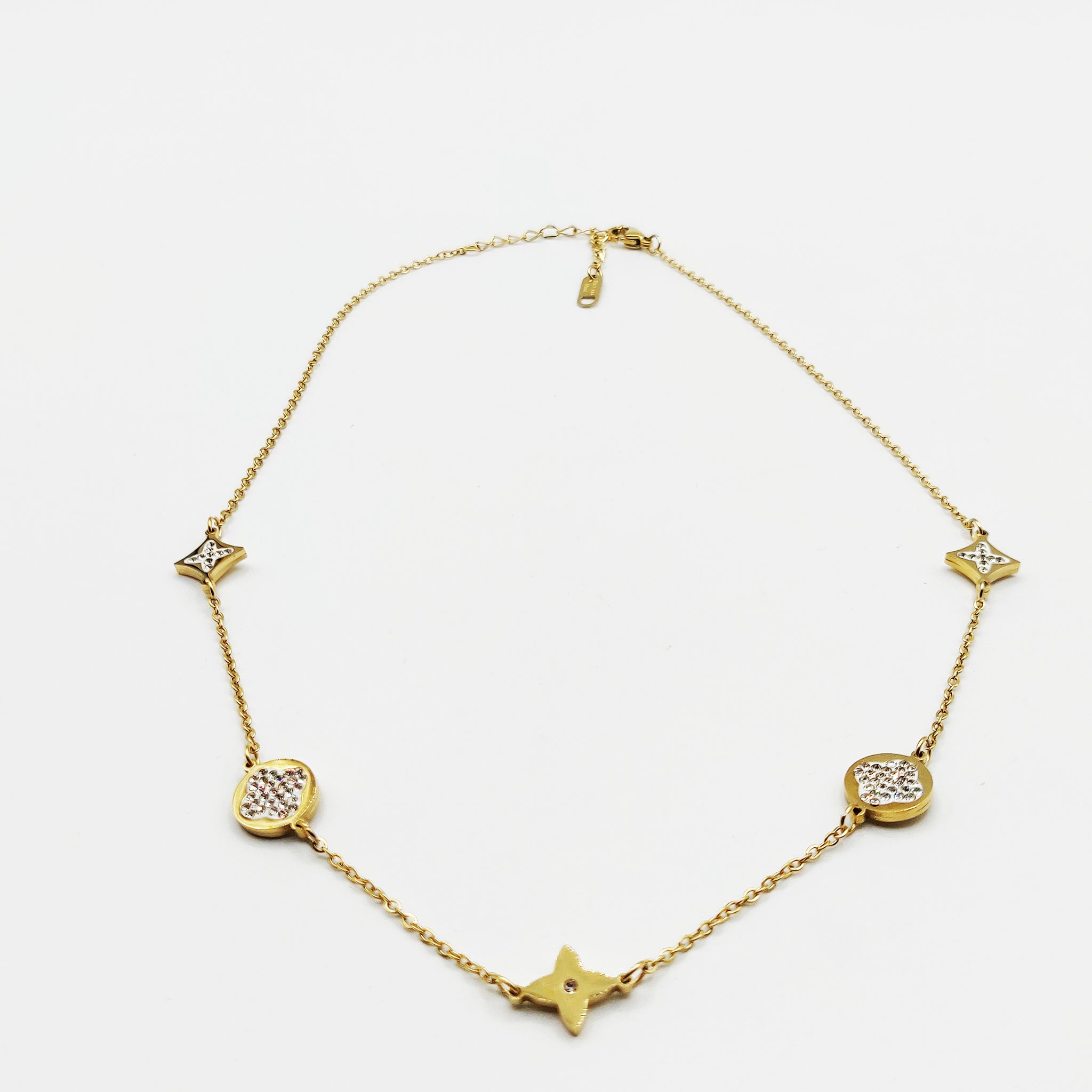 Collier Trèfles et Étoiles Cristaux