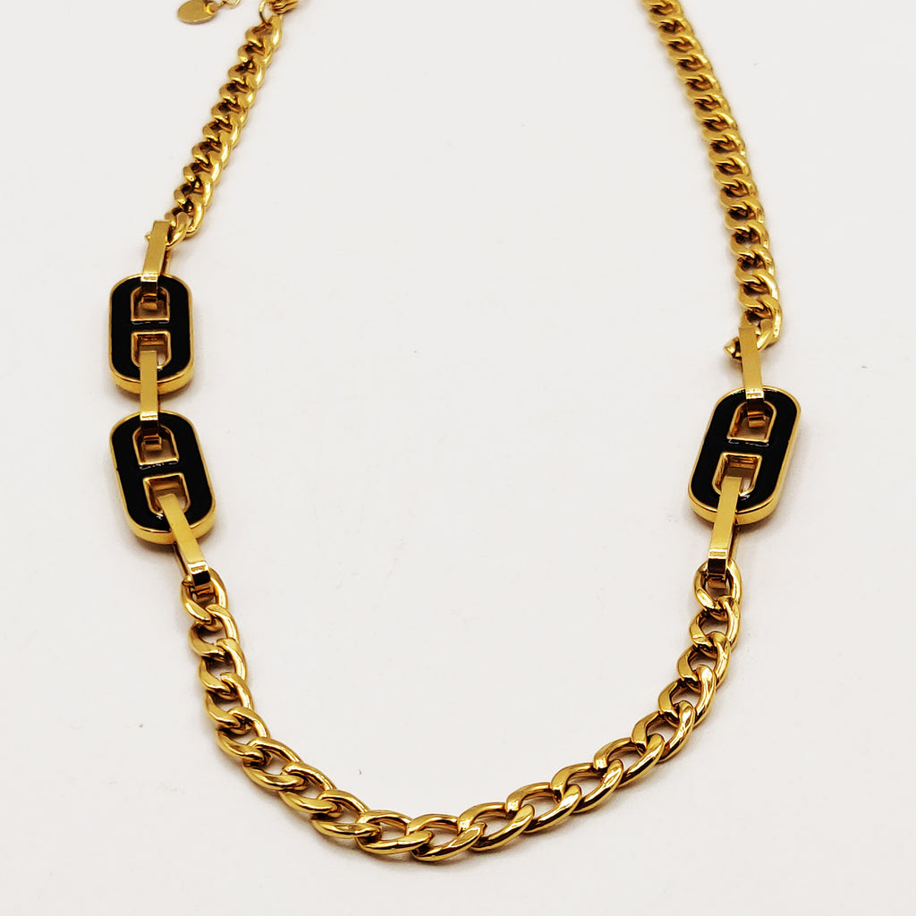 Collier Tresse 3 ᗡD Luxe Noirs
