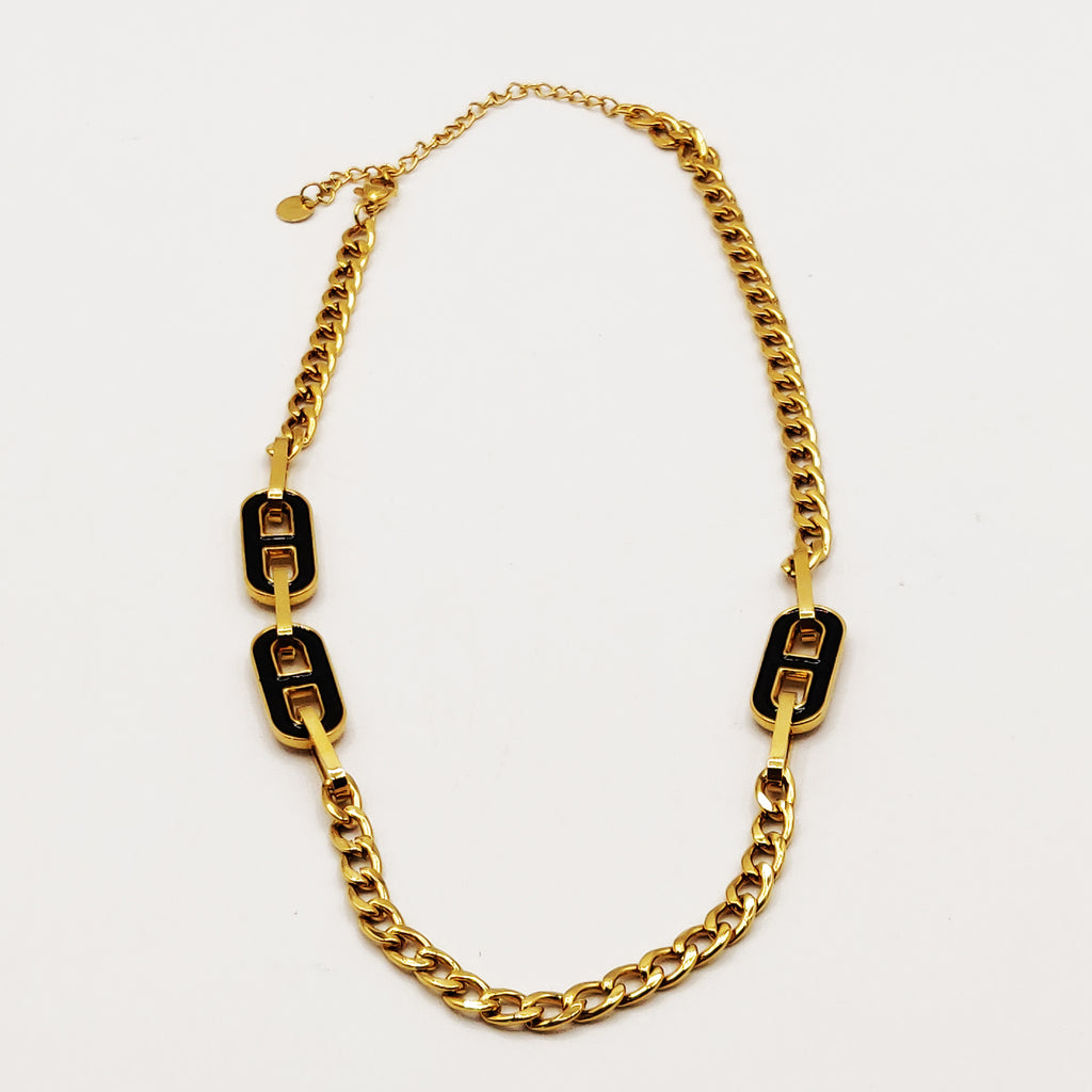 Collier Tresse 3 ᗡD Luxe Noirs
