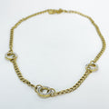 Collier Tresse 3 Cercles Cristaux