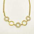 Collier Tresse 5 Cercles Cristaux
