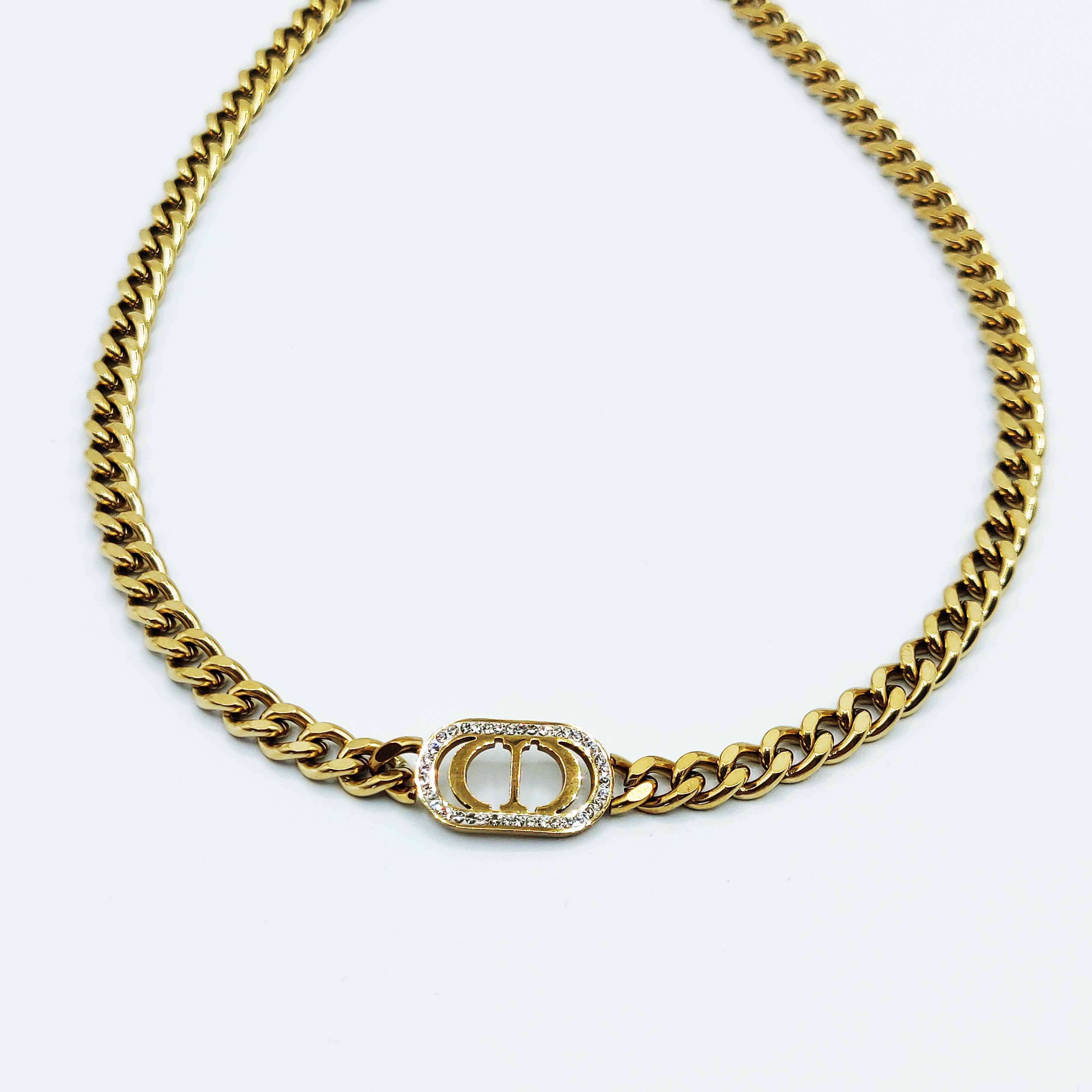 Collier Tresse ᗡD Luxe Cristaux