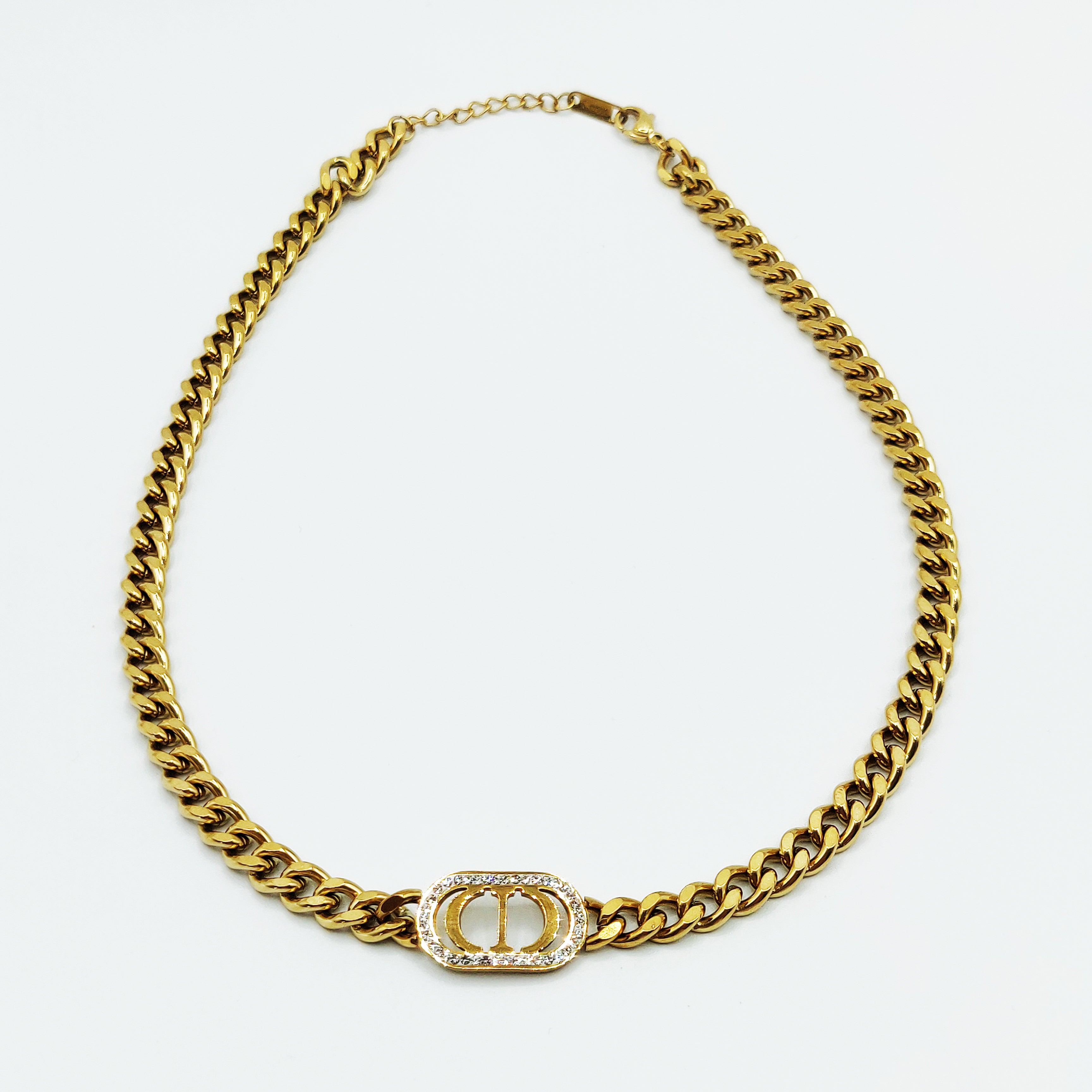 Collier Tresse ᗡD Luxe Cristaux