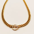 Collier Tresse et Barre Cristaux Luxe