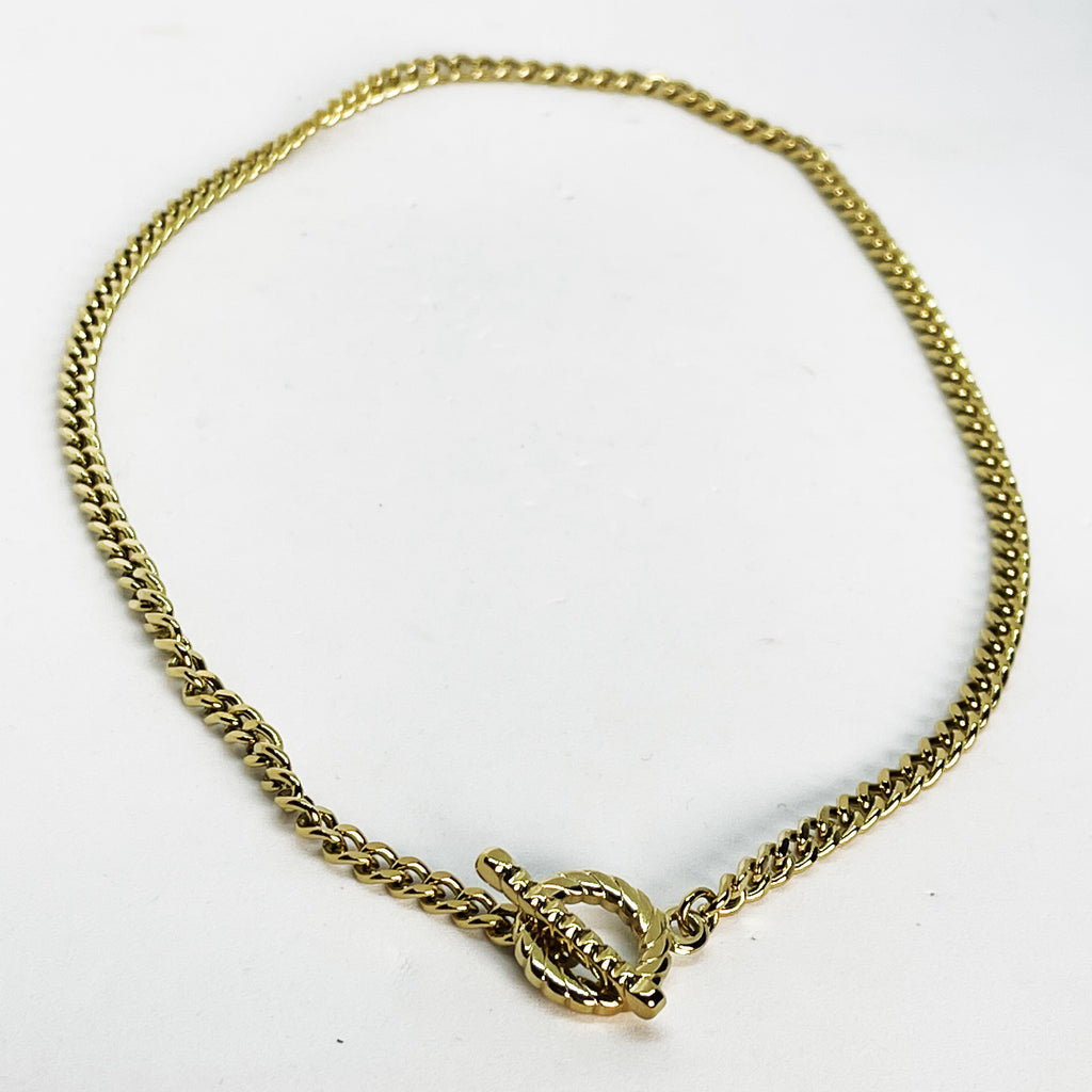 Collier Tresse Cercle et Barre Rayé