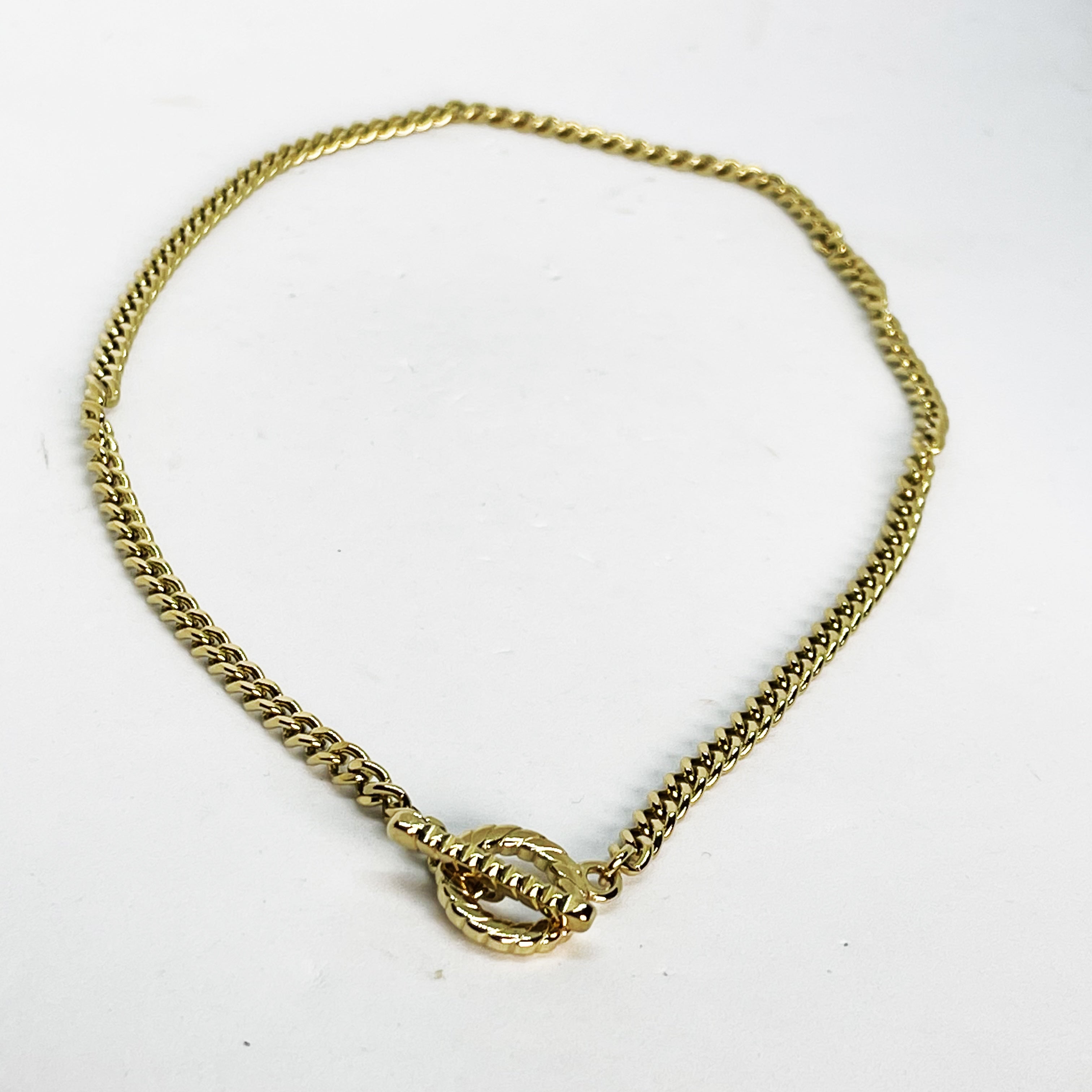 Collier Tresse Cercle et Barre Rayé