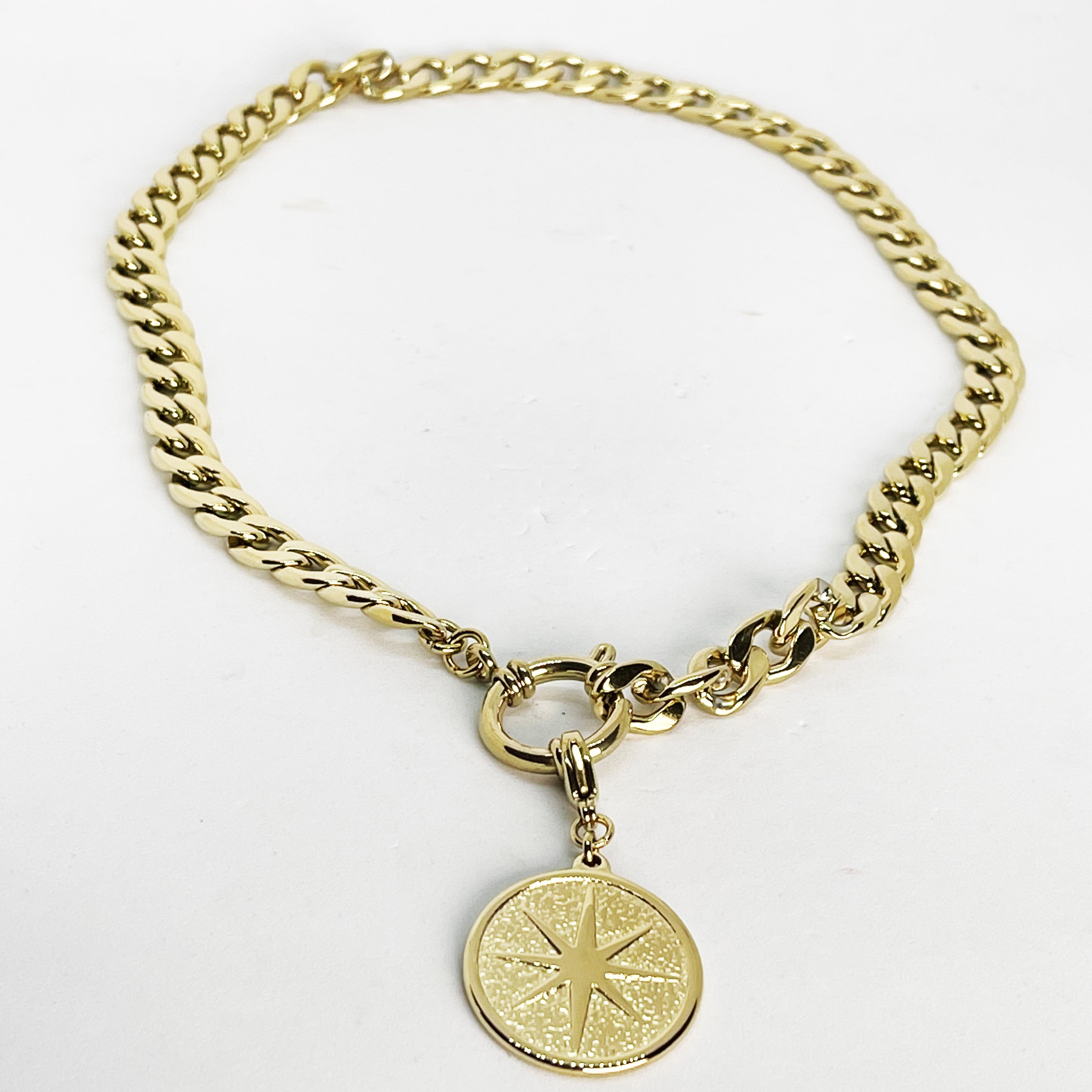 Collier Tresse Cercle Étoile