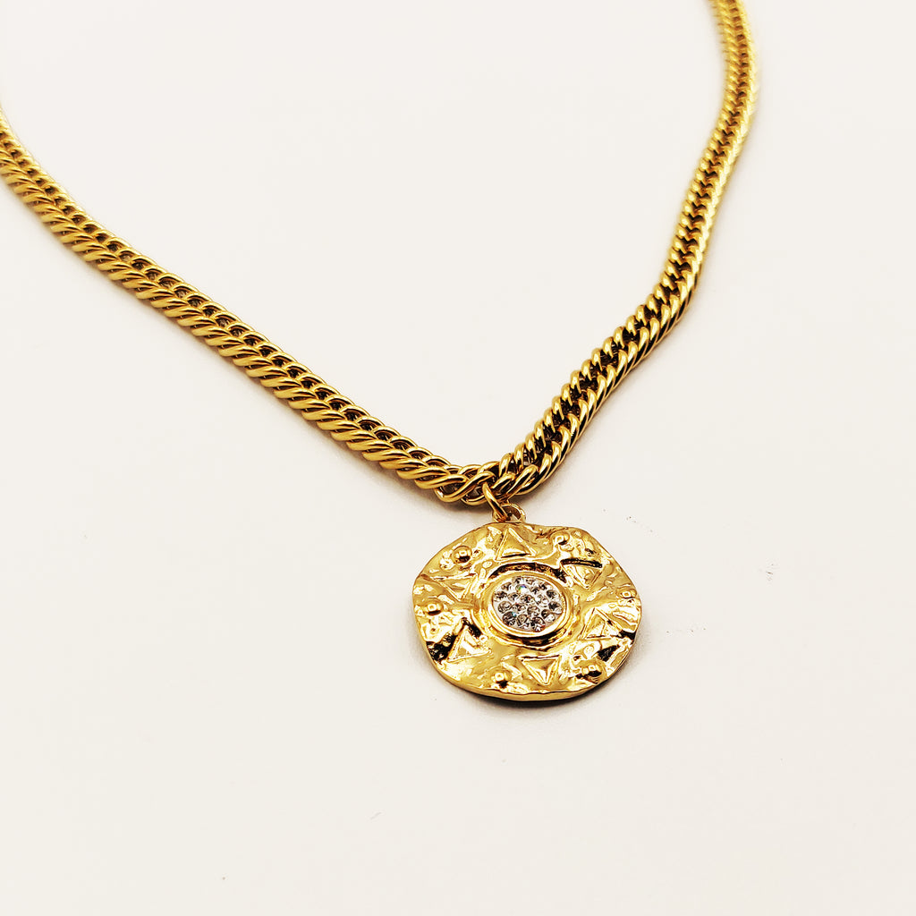 Collier Tresse Cercle Fashion Cristaux