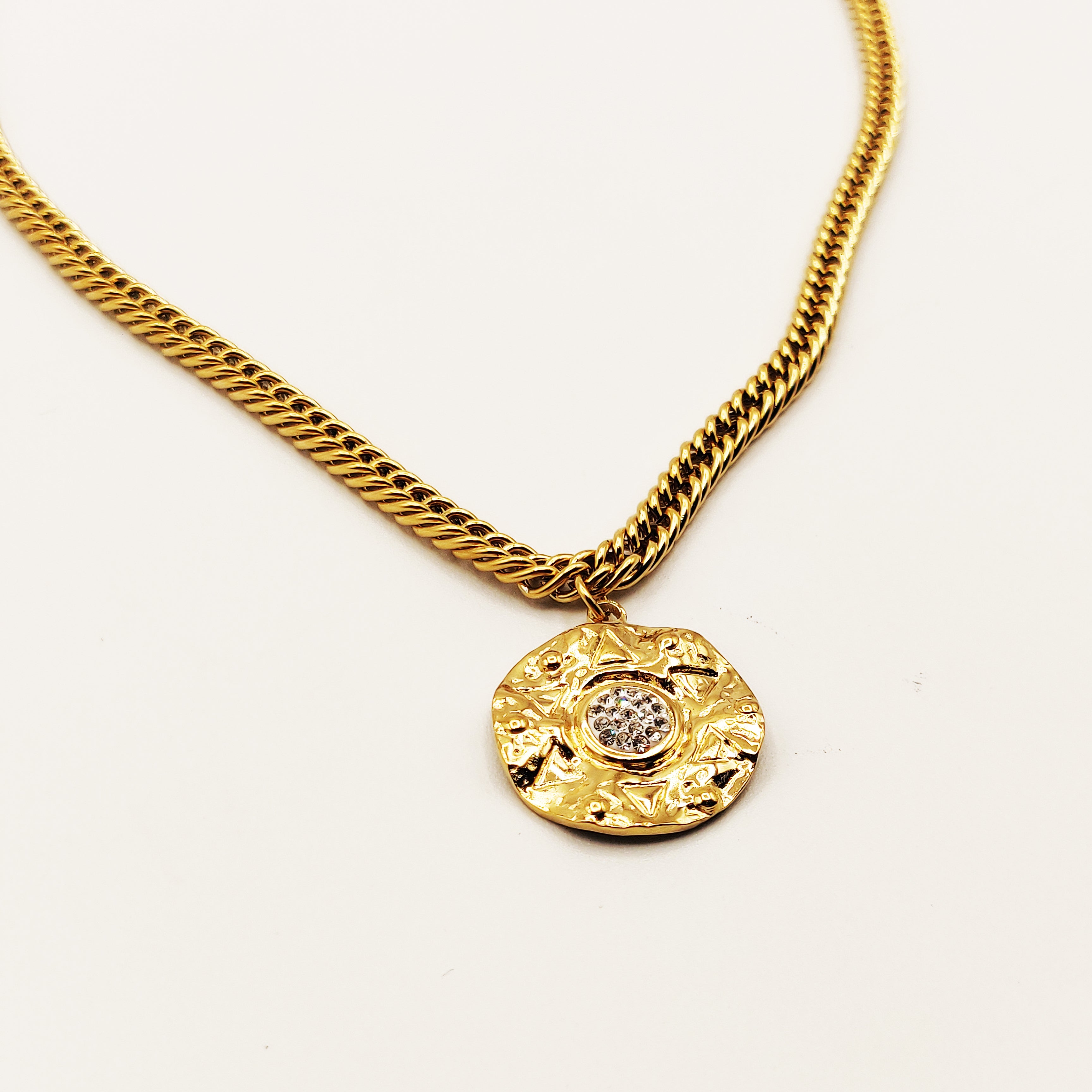 Collier Tresse Cercle Fashion Cristaux