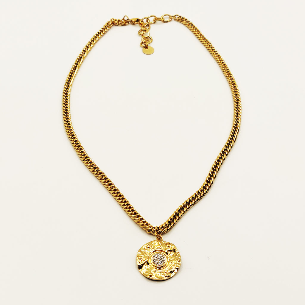 Collier Tresse Cercle Fashion Cristaux