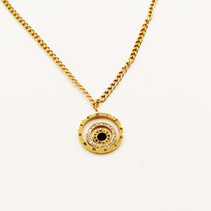 Collier Tresse Cercles Romain Cristaux