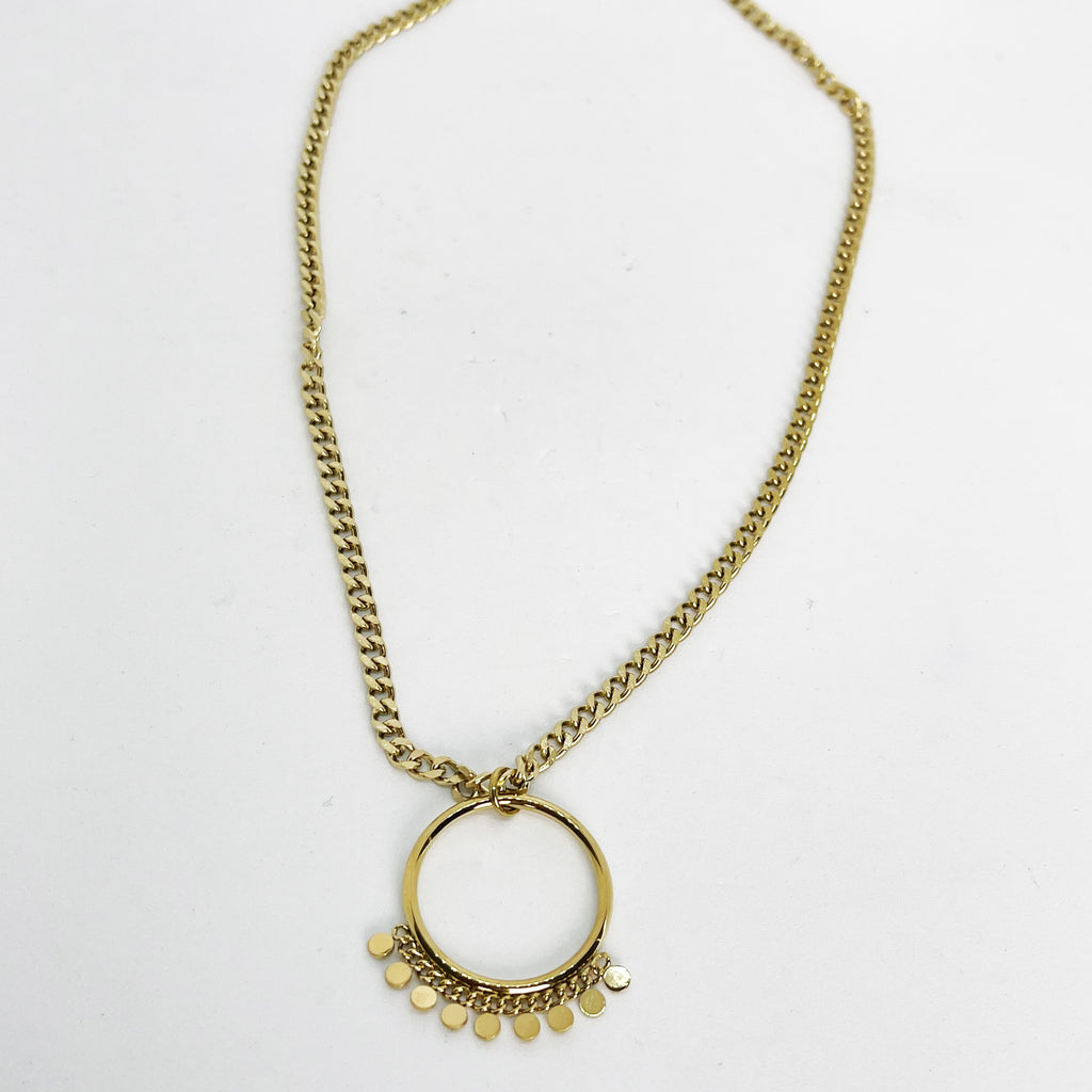 Collier Tresse Grand et Petits Cercles