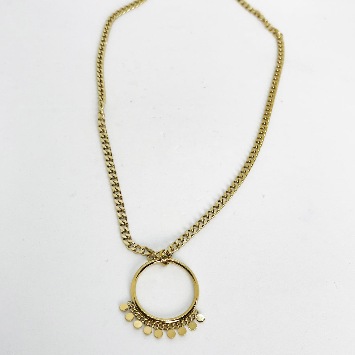 Collier Tresse Grand et Petits Cercles