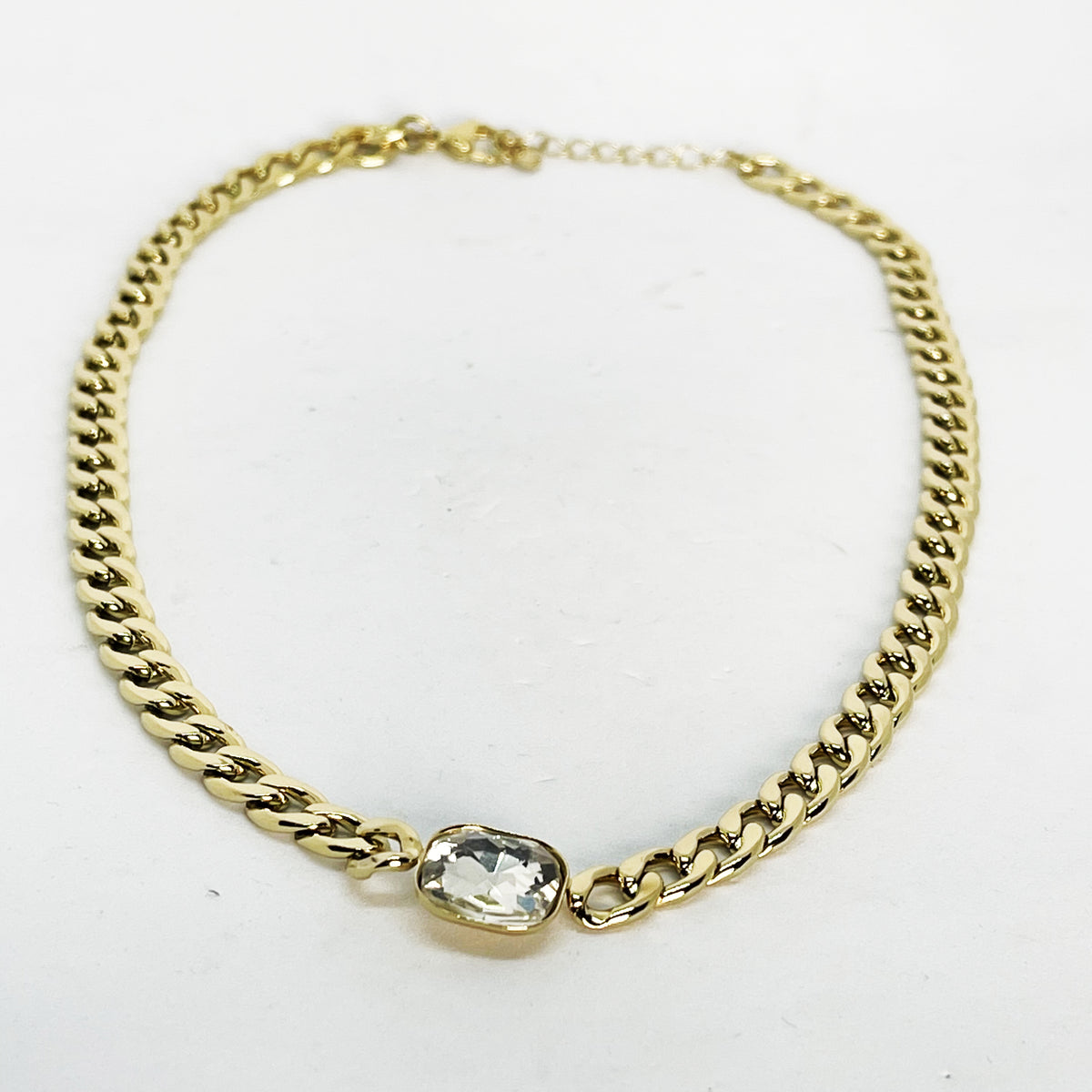 Collier Tresse Gros Cristal