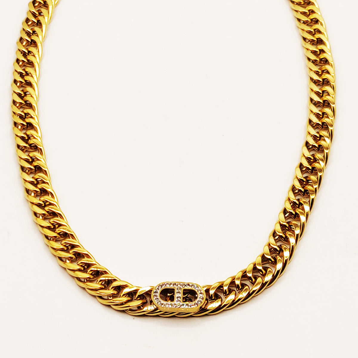 Collier Tresse Large ᗡD Cristaux Luxe