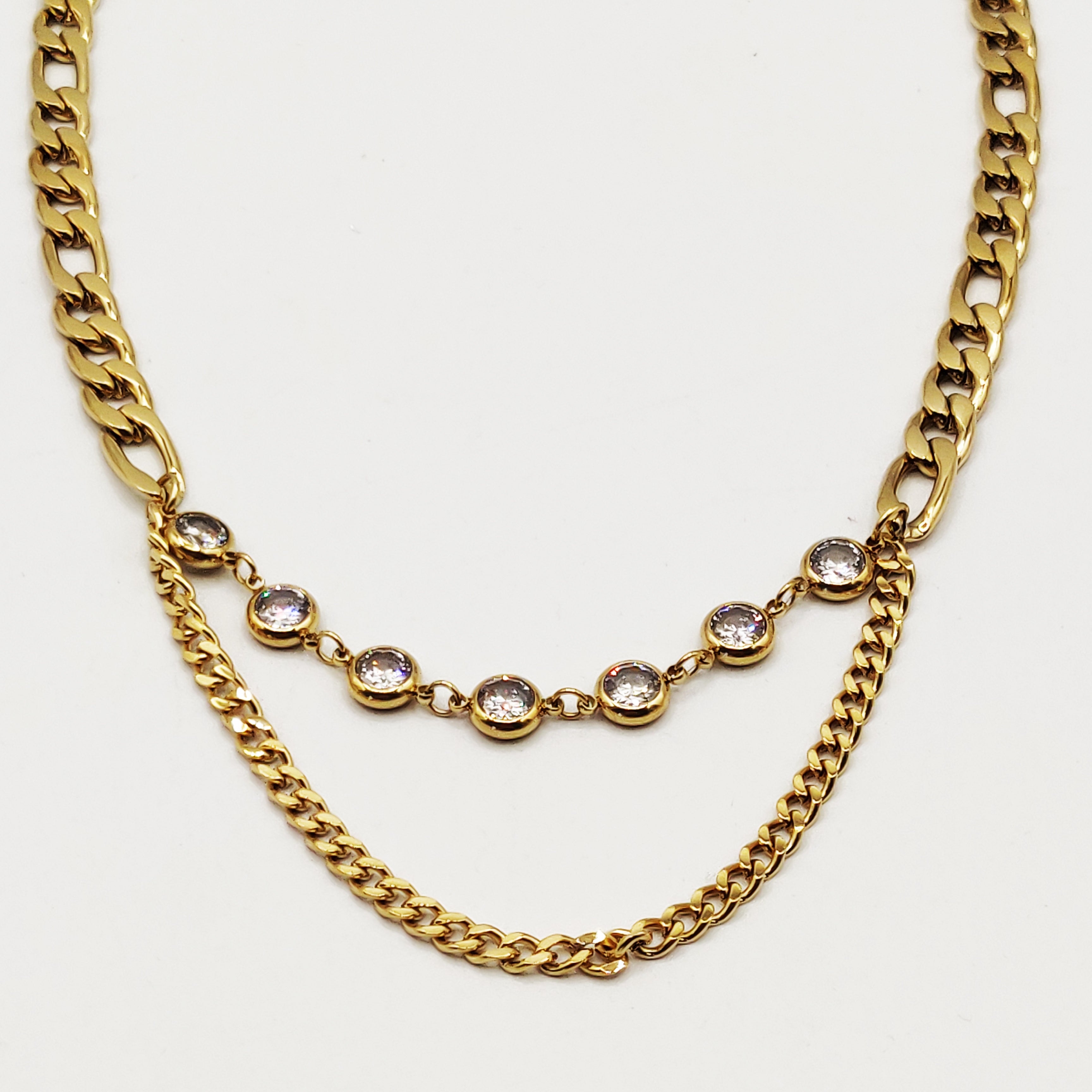 Collier Tresse Multi Cristaux Luxe